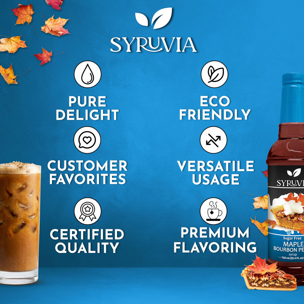 SYRUVIA dessert drizzle showcasing versatile sugar-free flavor
