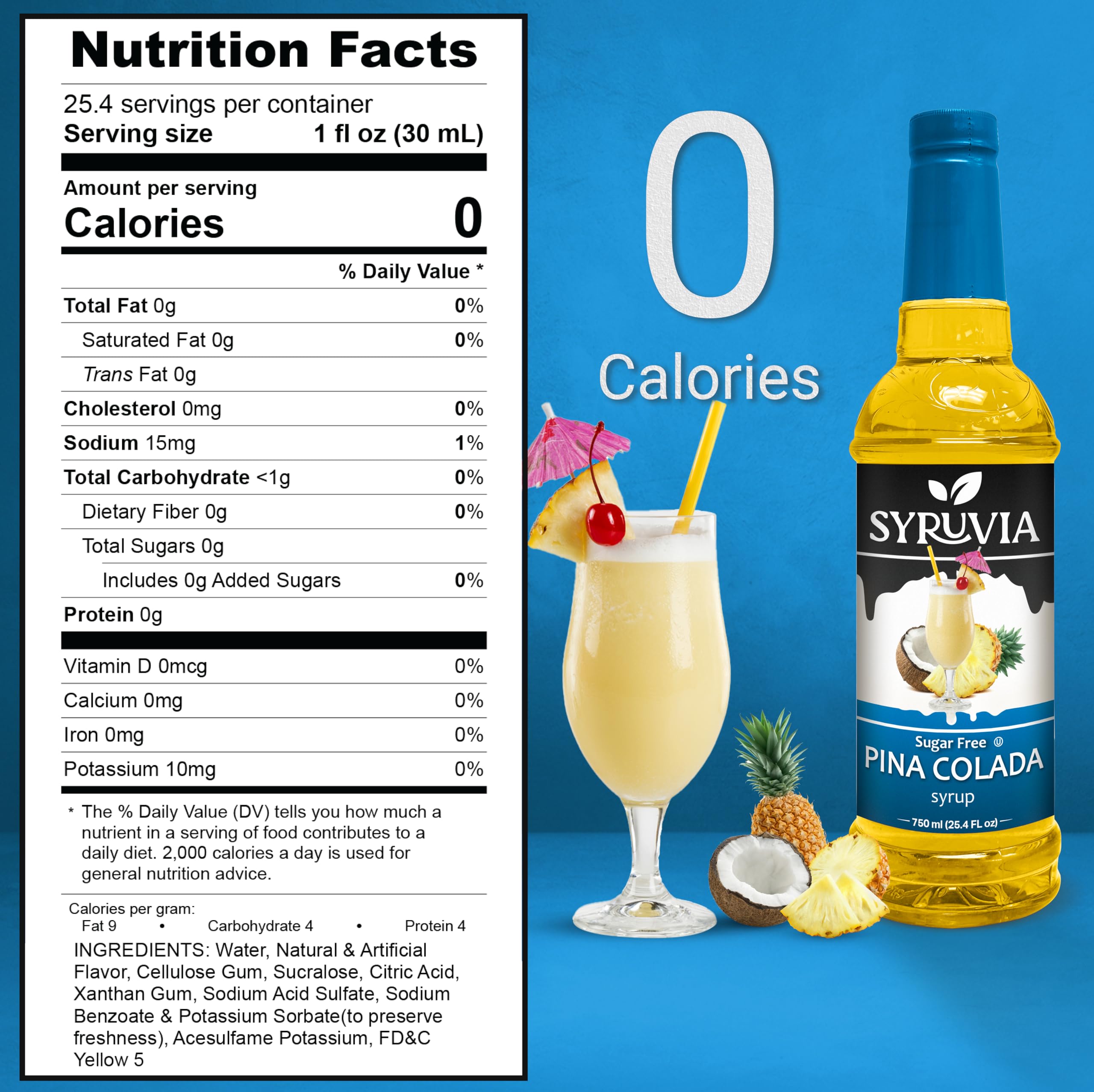SYRUVIA syrup pour captures tropical aroma for refreshing drinks