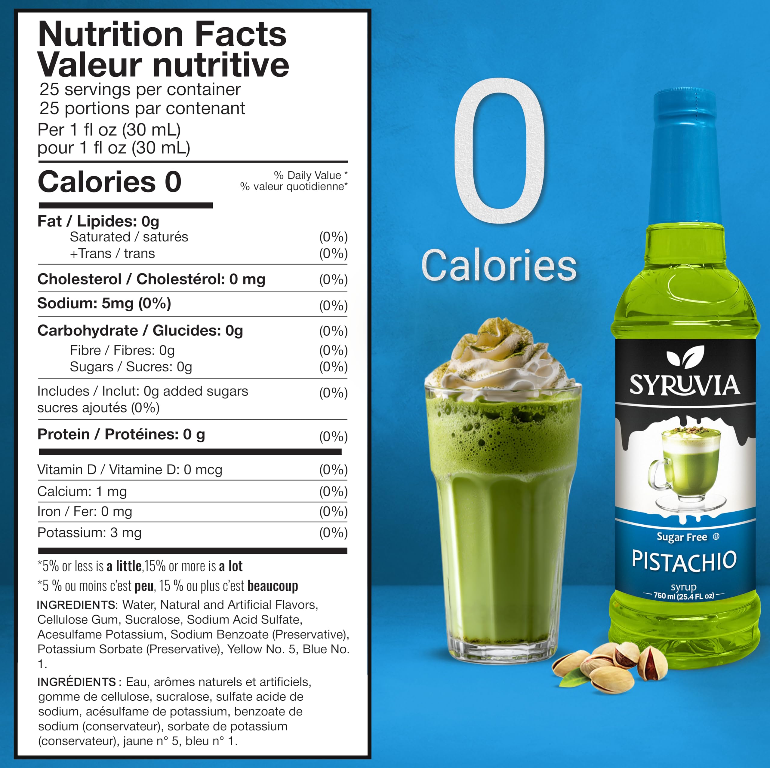 SYRUVIA Sugar-Free Pistachio Syrup pump for easy dispensing