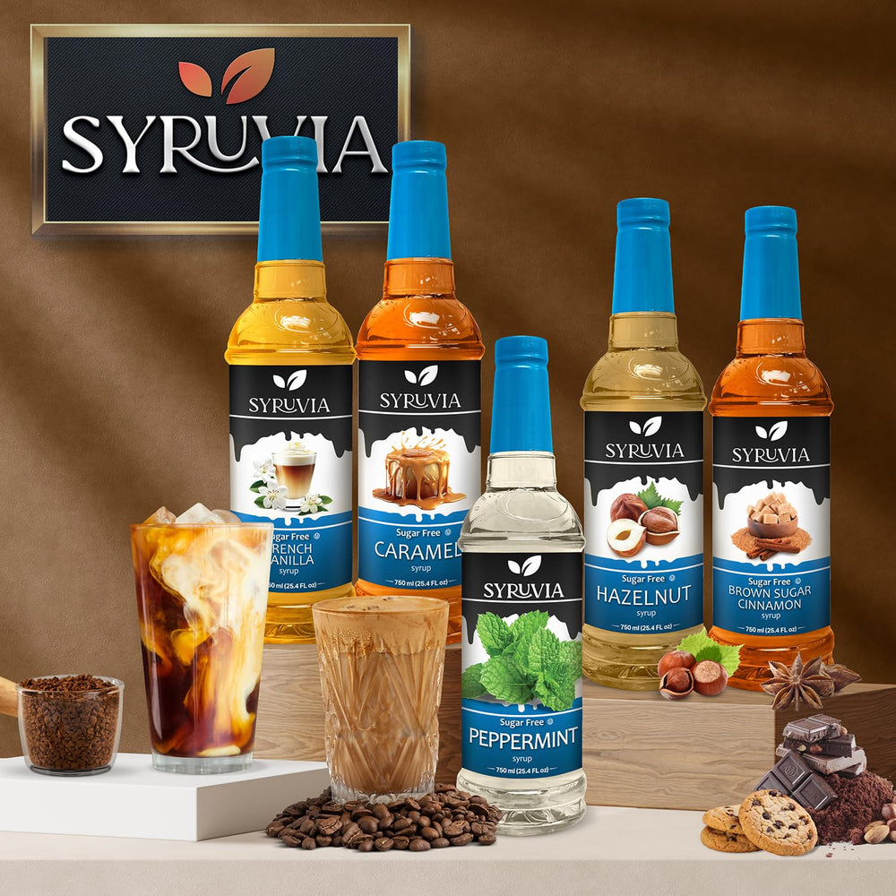 Pantry shot of SYRUVIA bottle ready for shakes and breakfasts.