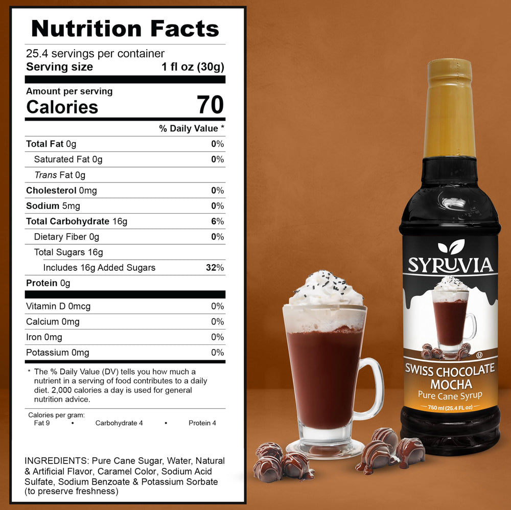 SYRUVIA Mocha syrup pump in action for barista-style drinks
