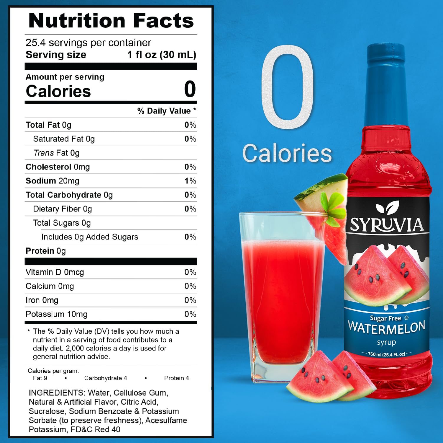 SYRUVIA Watermelon Syrup pump enables easy, mess-free pouring