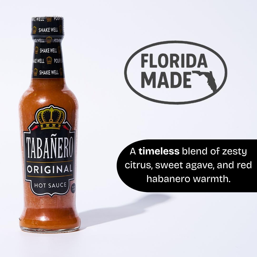 Gift-ready packaging of Tabanero Original Hot Sauce ideal for gifting.