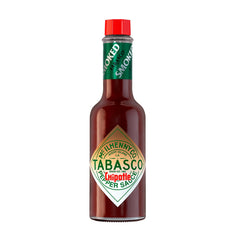 Tabasco Chipotle sauce bottle pouring to add smoky flavor