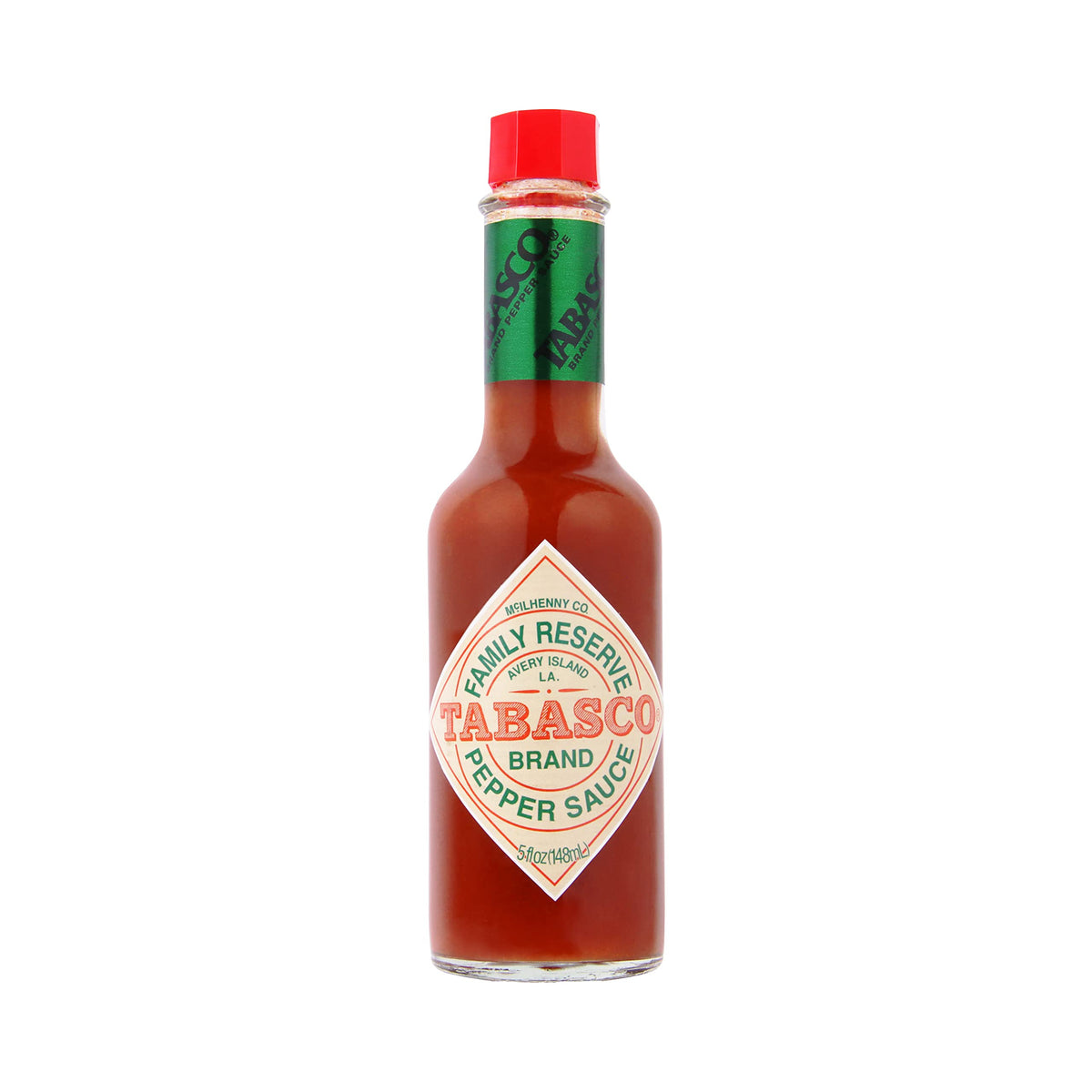 TABASCO Family Reserve pepper sauce bottle on countertop, elevating weeknight chicken
