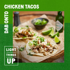 TABASCO Green Jalapeño Sauce on tacos adding mild heat