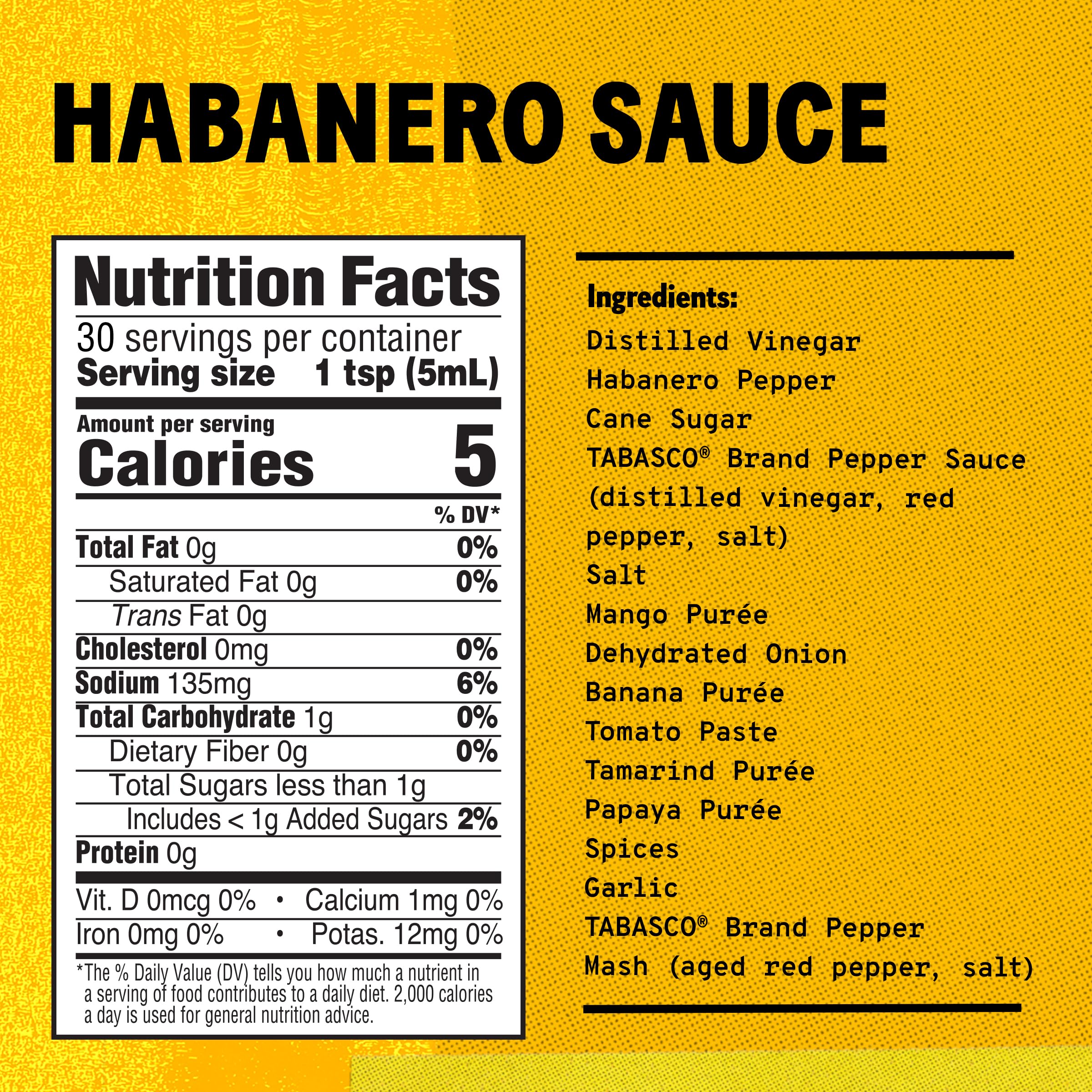 TABASCO Habanero Sauce being poured to reveal glossy texture and spice.