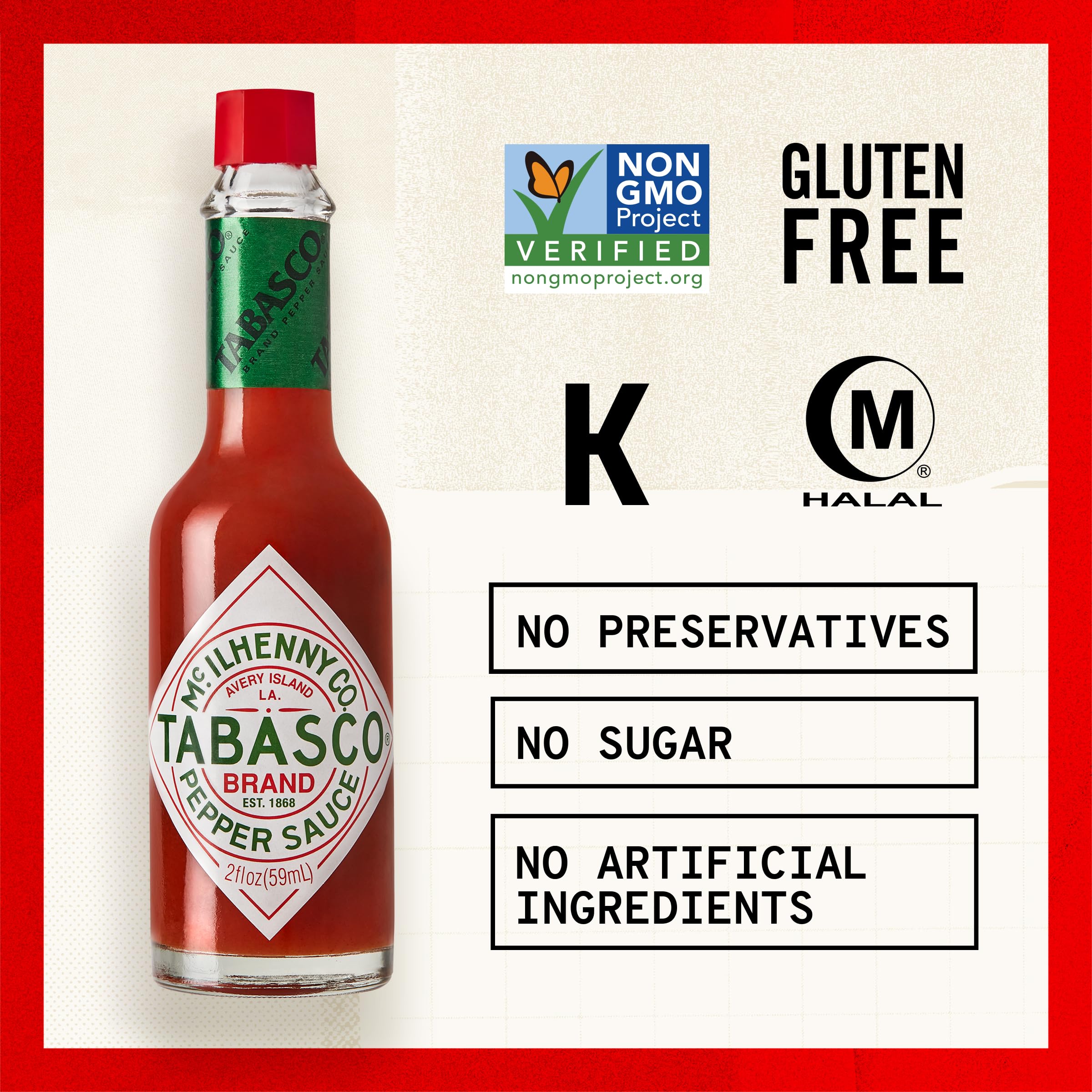 TABASCO Original Red Sauce on tacos boosts flavor.