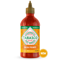 TABASCO Salsa Picante with red jalapeños ingredients highlighted for authentic flavor