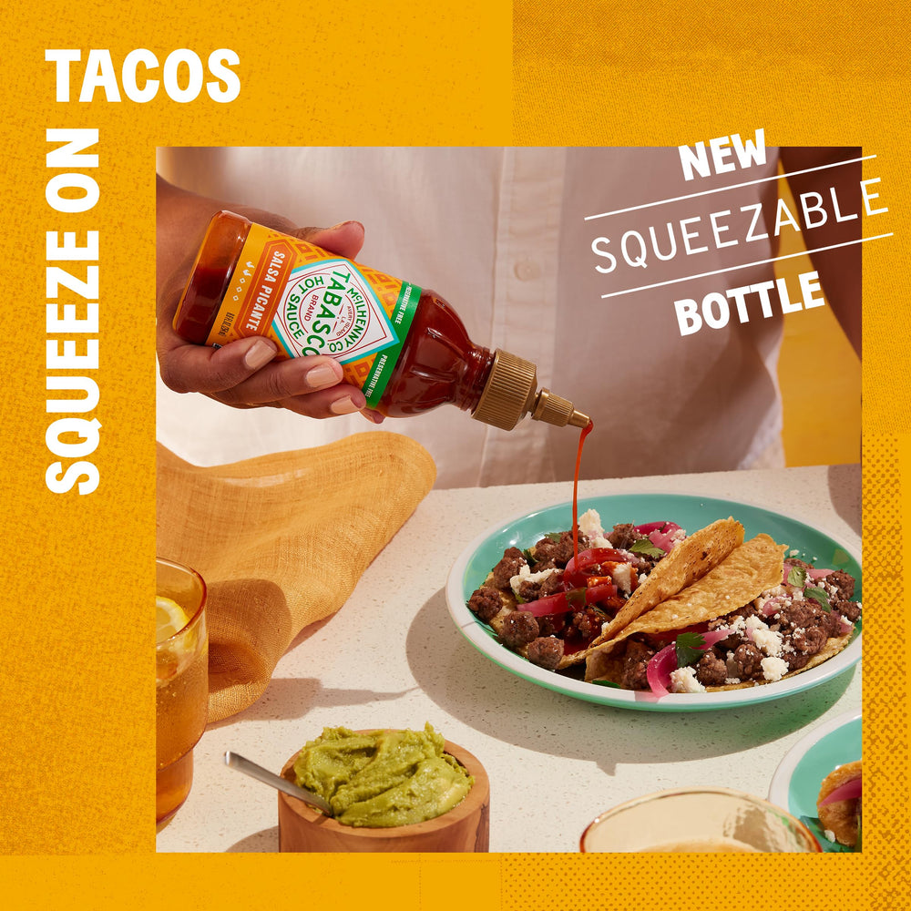 TABASCO Salsa Picante kitchen scene with ready-to-use sauce