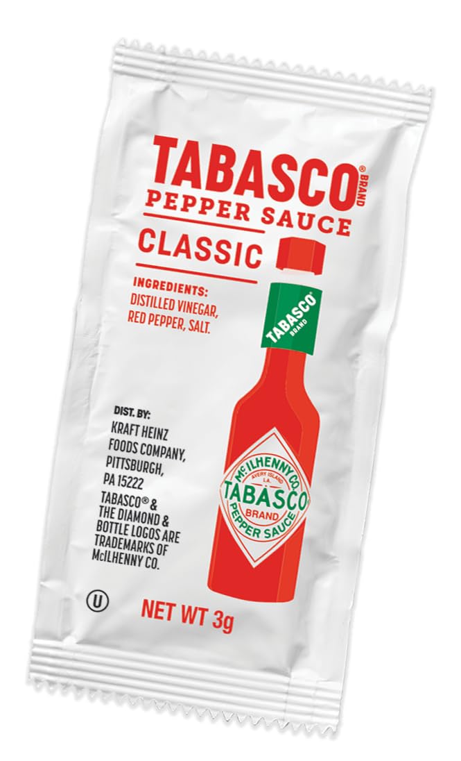 TABASCO sauce lunchbox-ready portion packet for on-the-go flavor