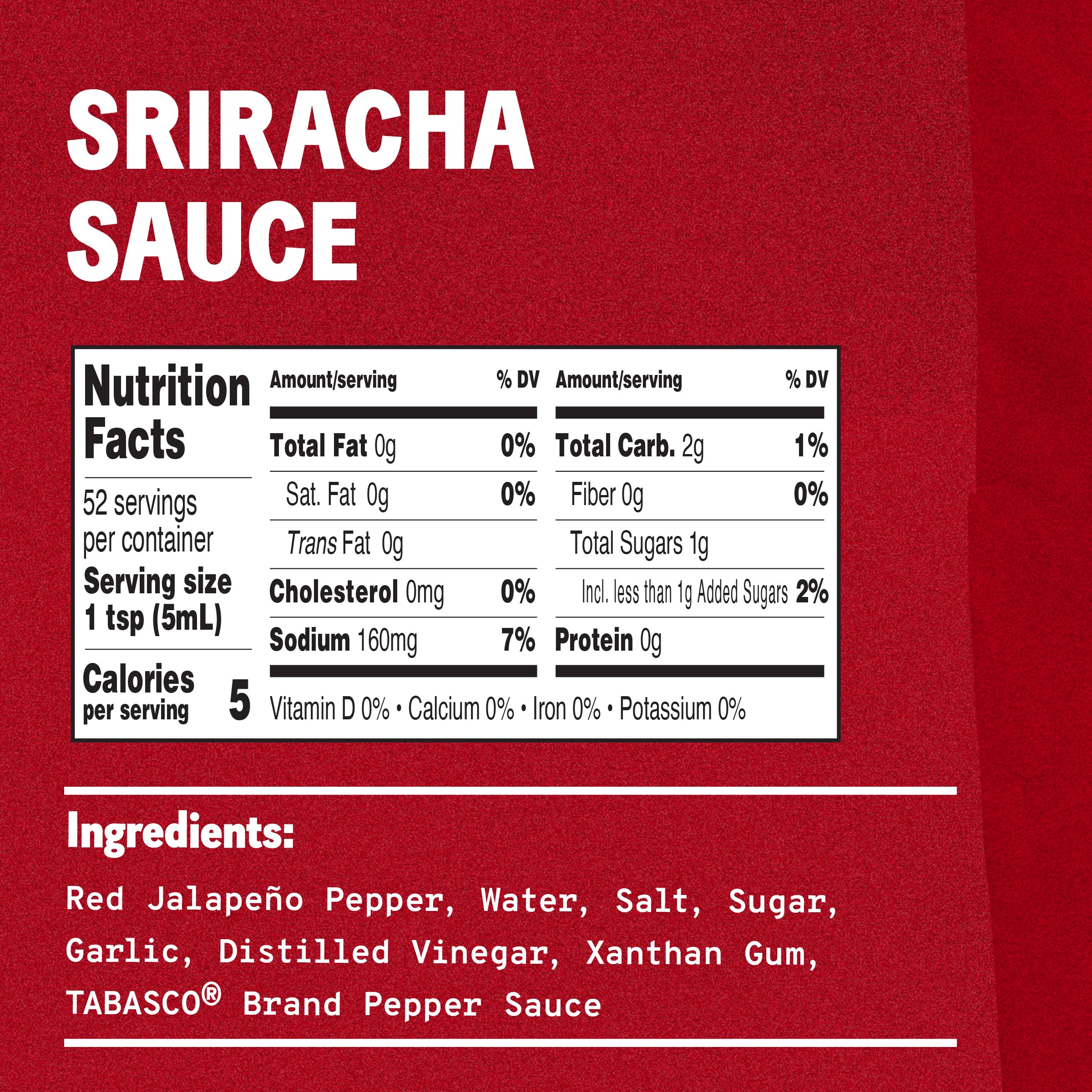 TABASCO Sriracha drizzle over fried rice elevating taste.