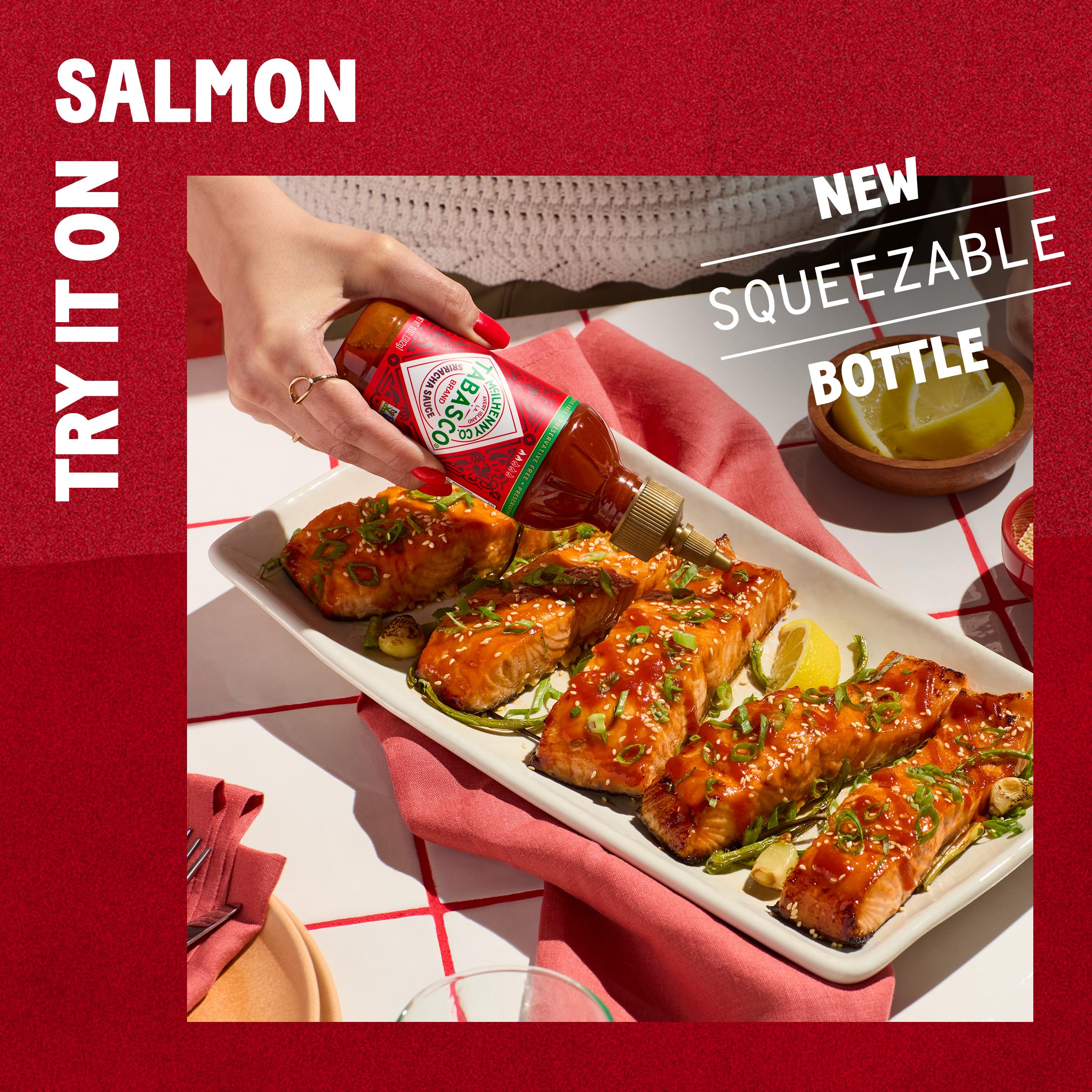 TABASCO Sriracha glaze brightens teriyaki with sweet-spicy finish