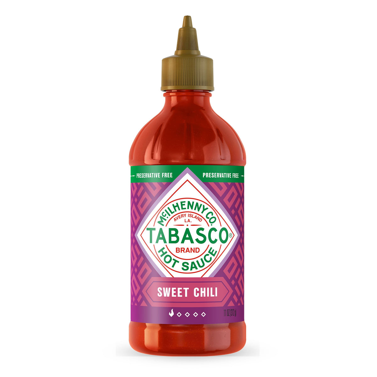 TABASCO Sweet Chili Sauce bottle front, ideal for dipping and glaze ideas.