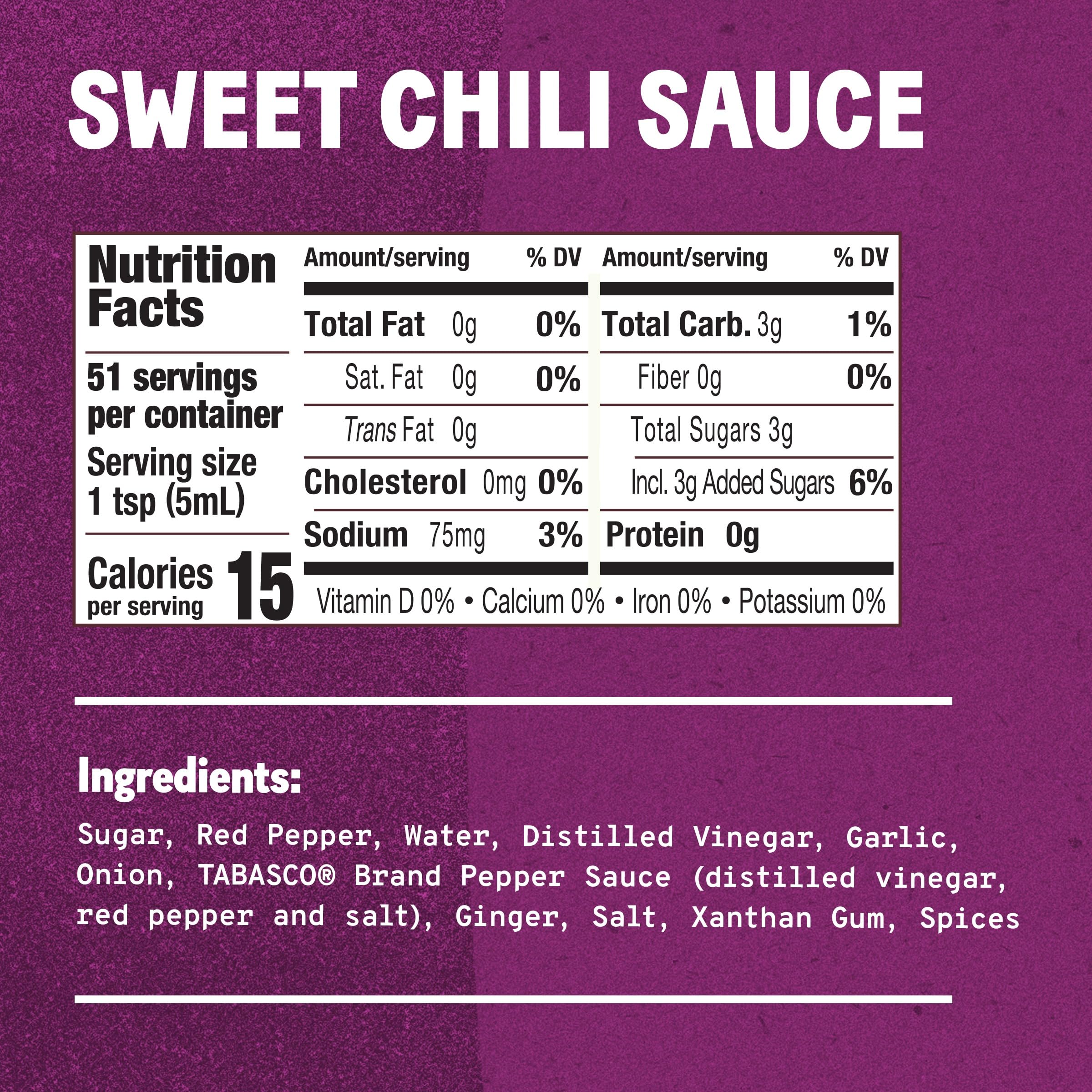 TABASCO Sweet Chili Sauce dispense pour highlight for even application on grilled meats.