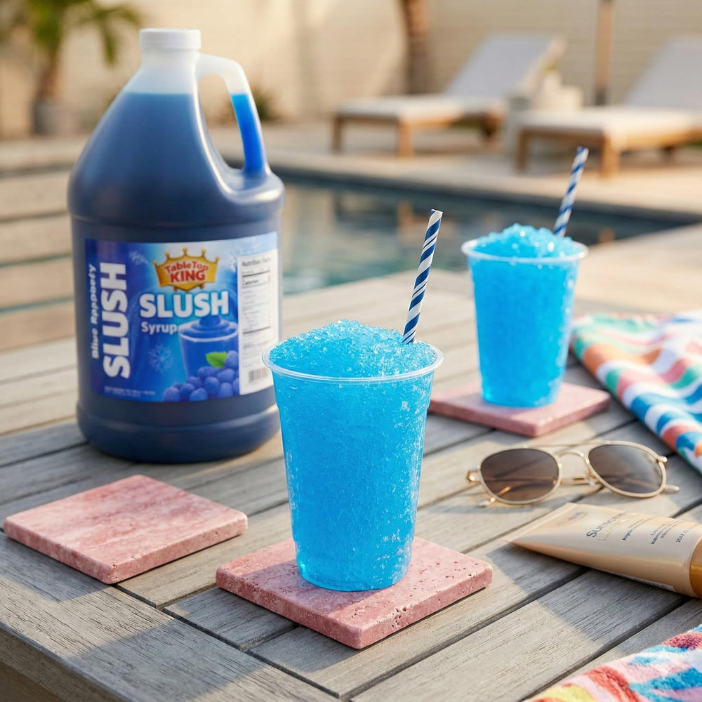 TableTop King 1-gallon jug with handle for easy pouring and storage.
