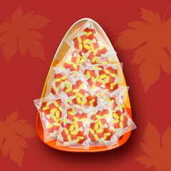 Taboom candy corn tri-color mini bag ready for classroom handouts.