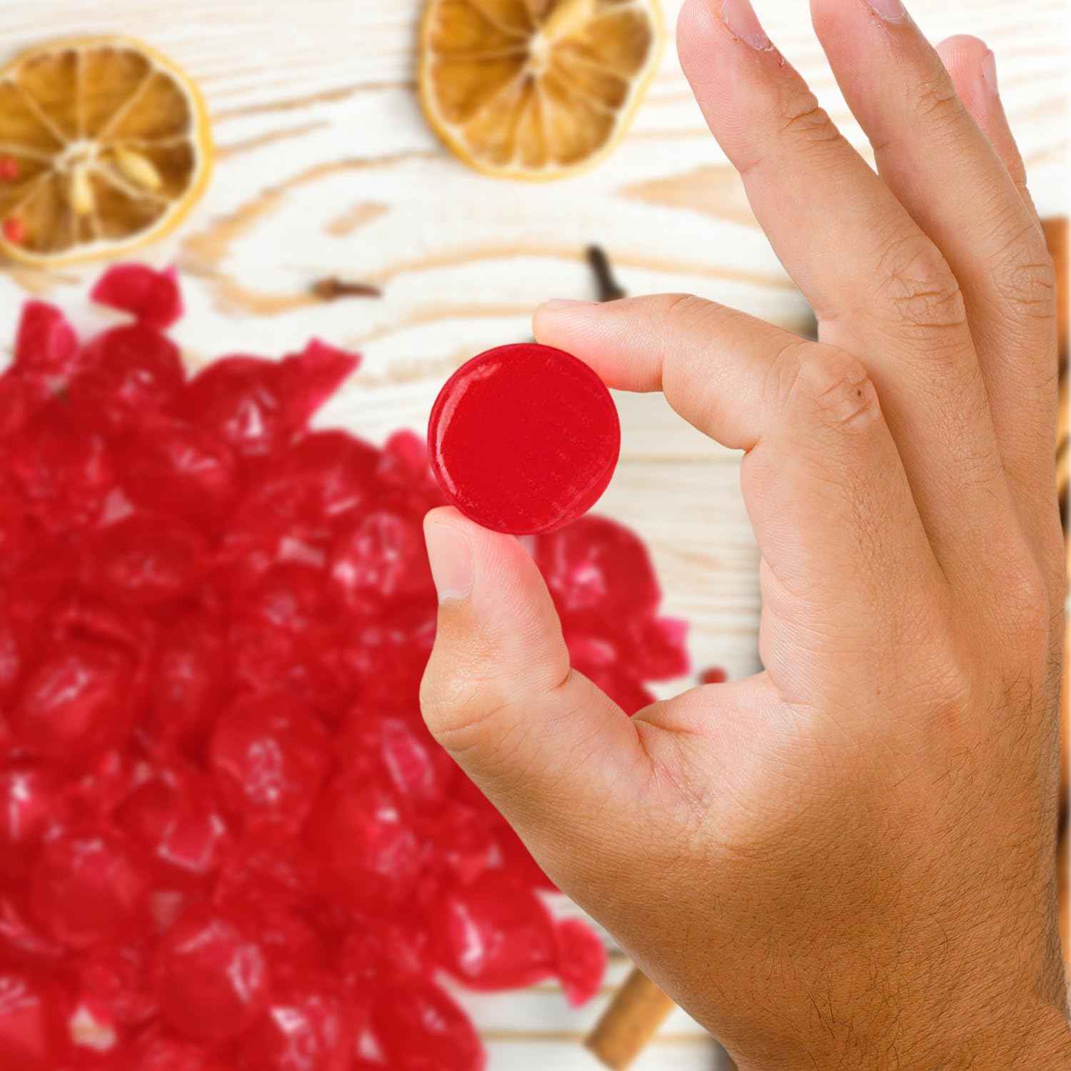 Taboom cinnamon discs individually wrapped to stay fresh and shareable.