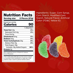Taboom soft jelly fruit slices with sugar coating for easy snacking.