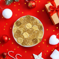 Taboom gold-foil wrapped coins ideal for candy buffets and gifts.