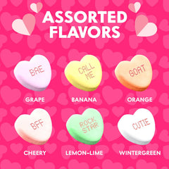 Taboom heart-shaped candies close-up, highlighting messages for gifts and exchanges.