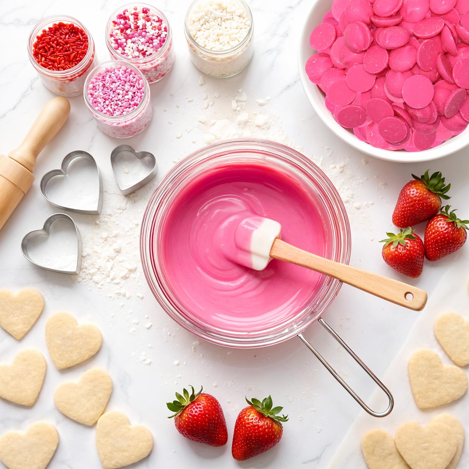Taboom Pink Candy Melts ideal for strawberries and cake pops.