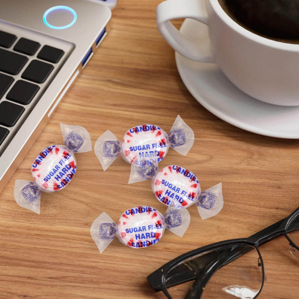 Taboom Starlight Peppermint Mints on a candy dish for easy snacking