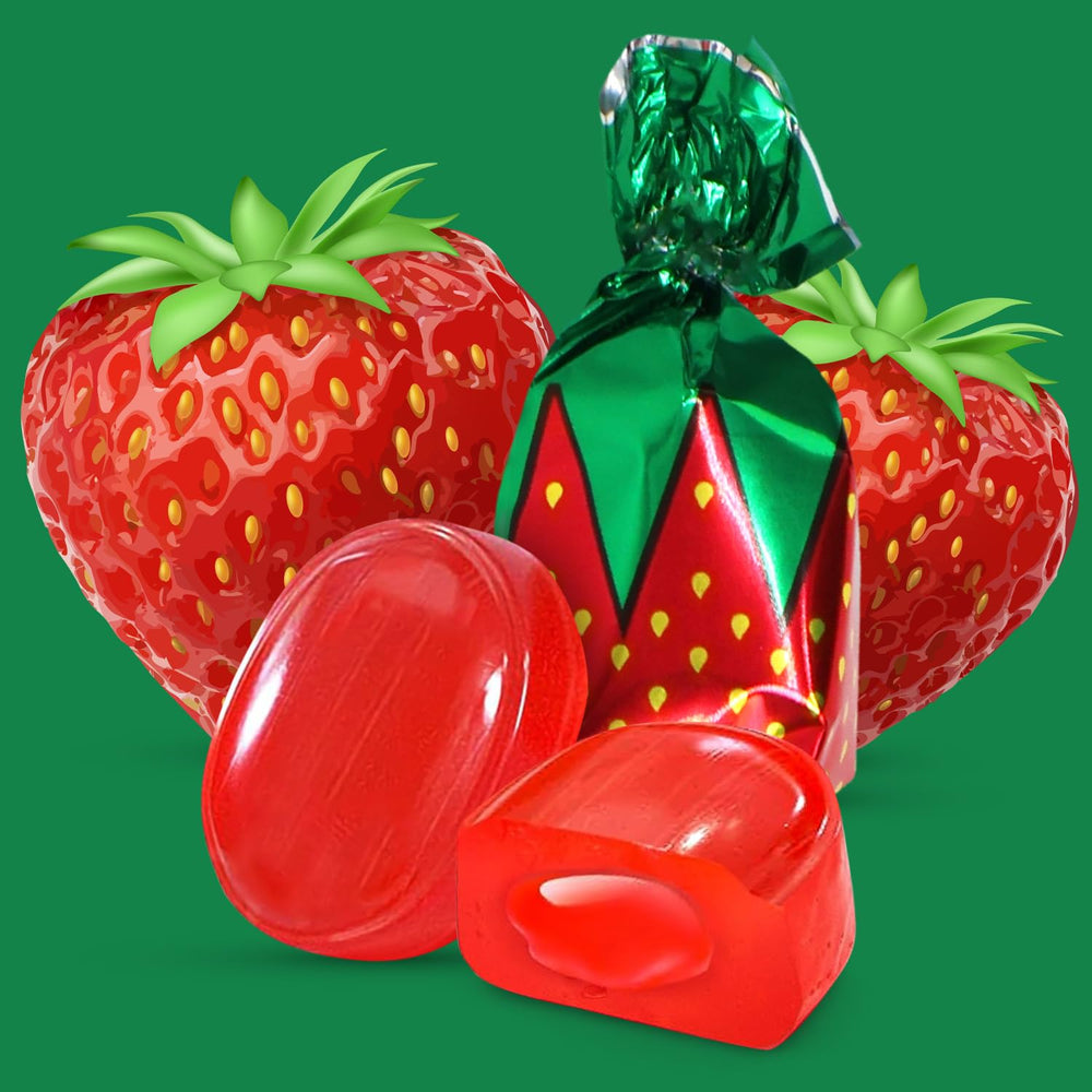 Taboom strawberry center candy with smooth shell ideal for buffets.