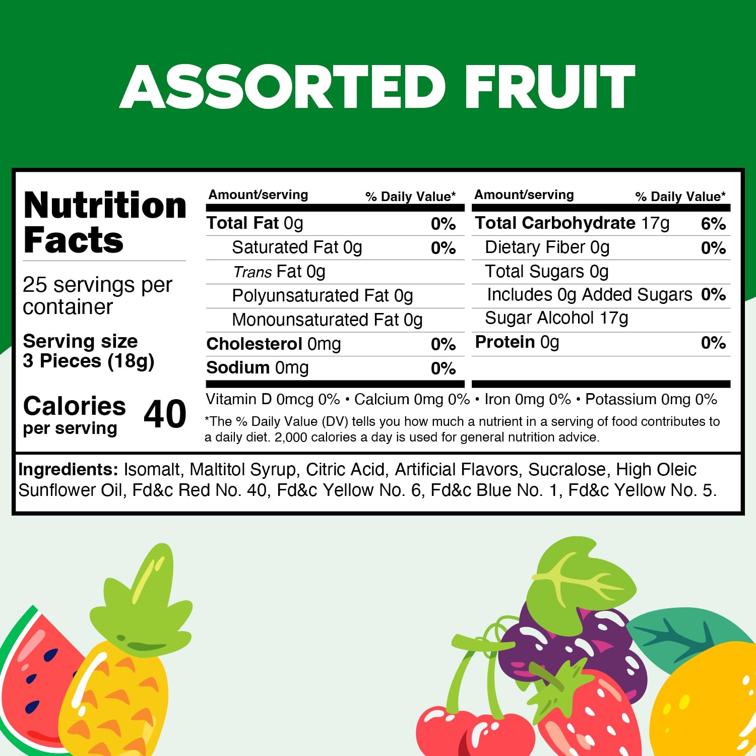 Taboom Sugar Free Hard Candy closeup highlights bright wrappers and fruity flavors.