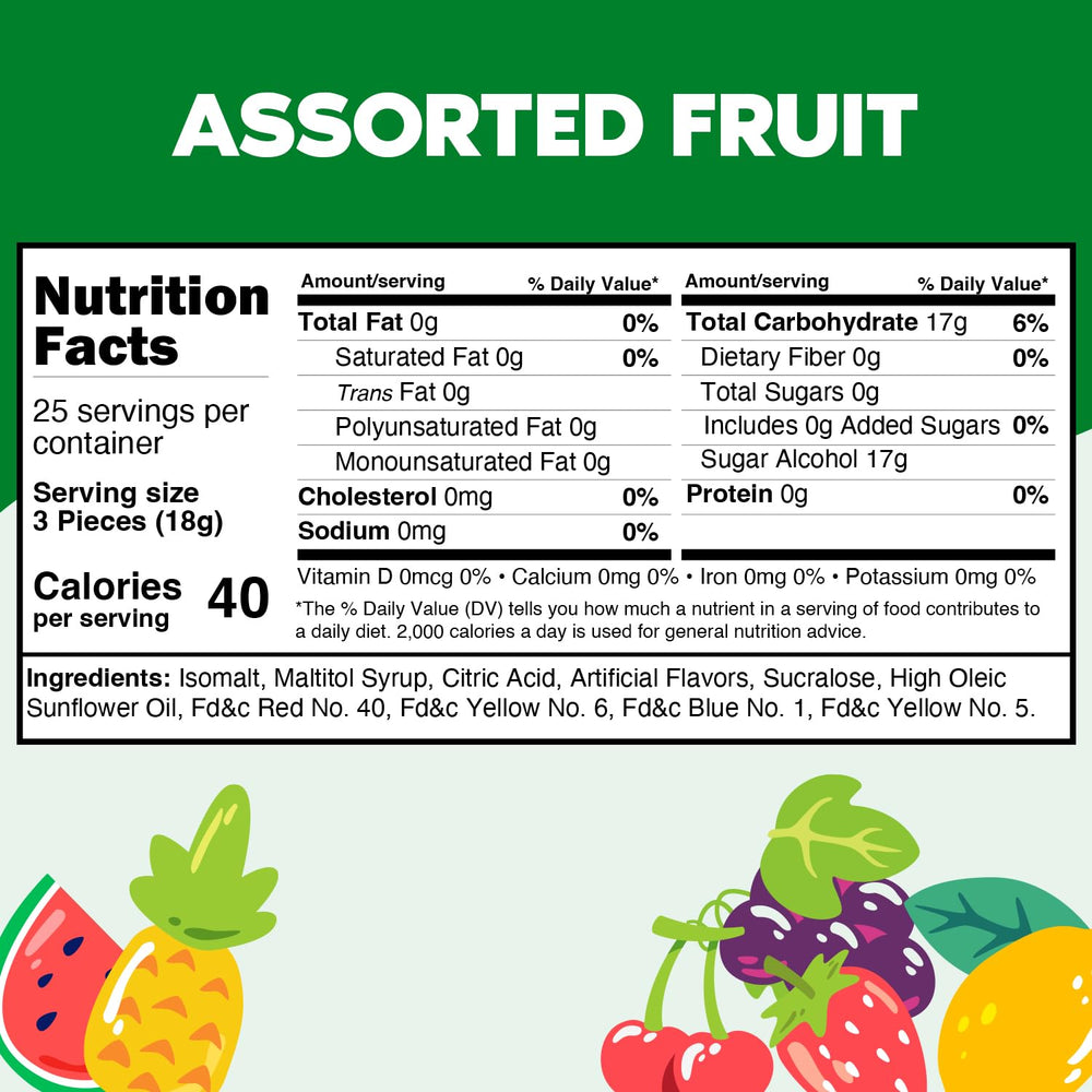 Taboom Sugar Free Hard Candy closeup highlights bright wrappers and fruity flavors.