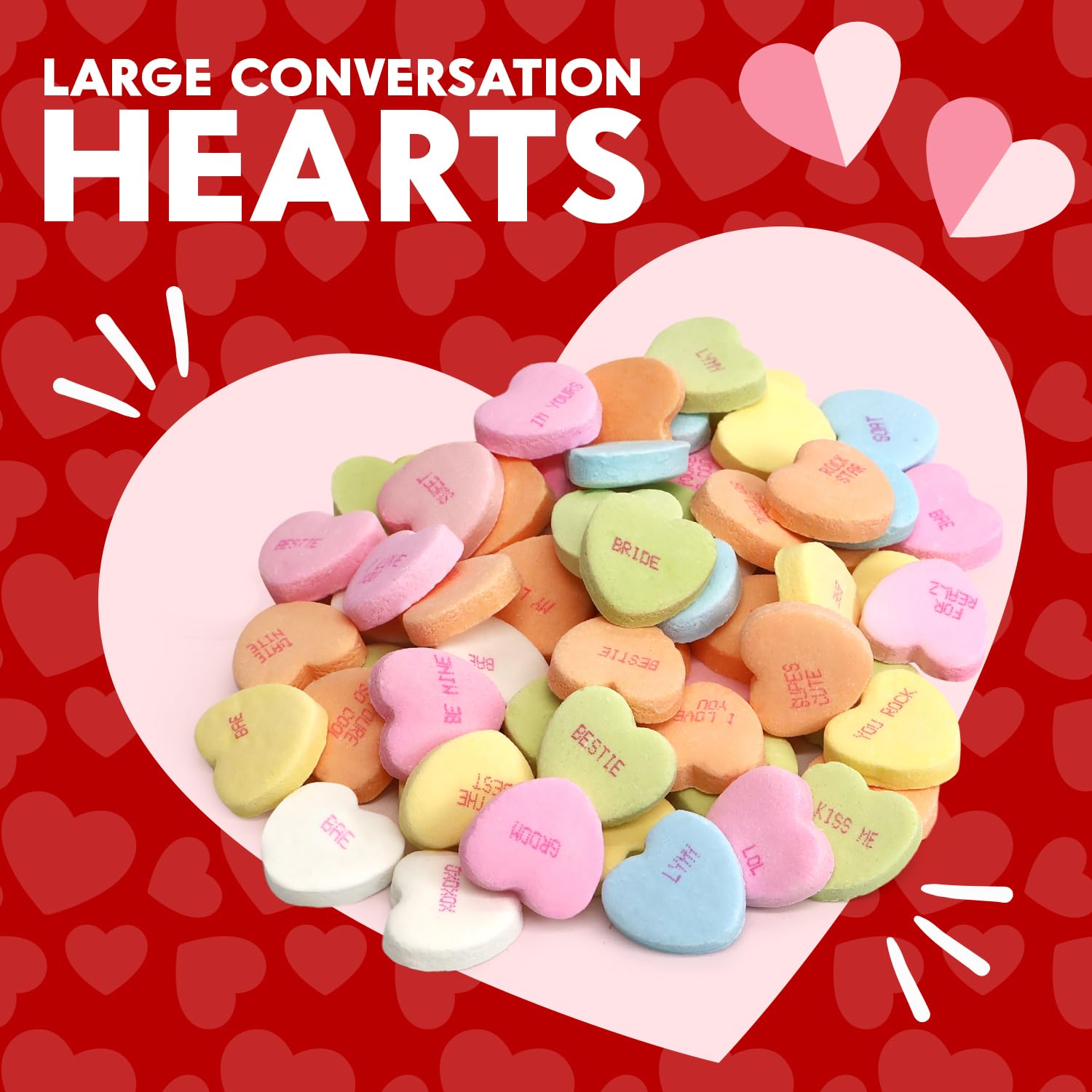 Nostalgic Taboom hearts elevate candy displays for giftable jars.