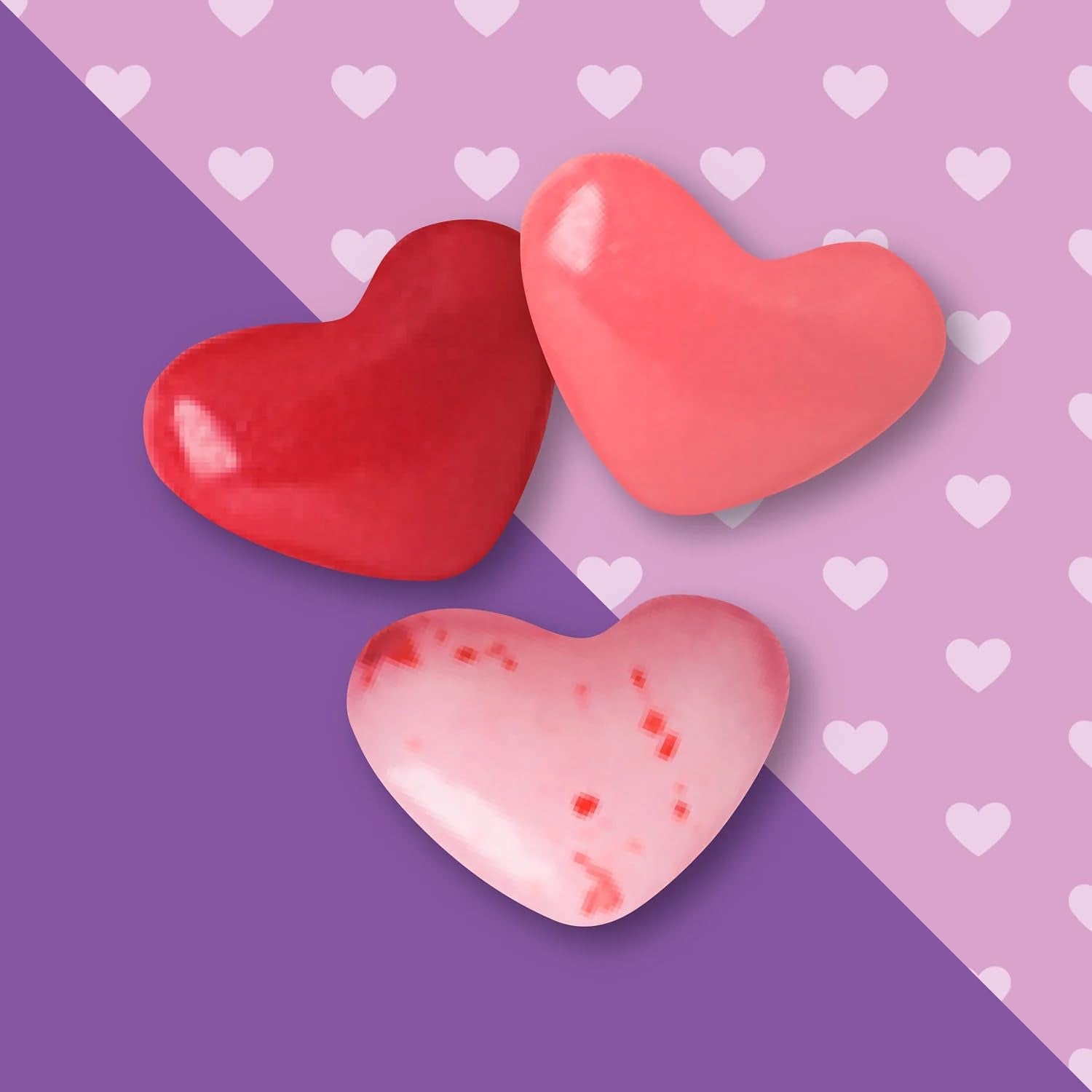 Taboom treat bags filled with heart jelly beans for gifting