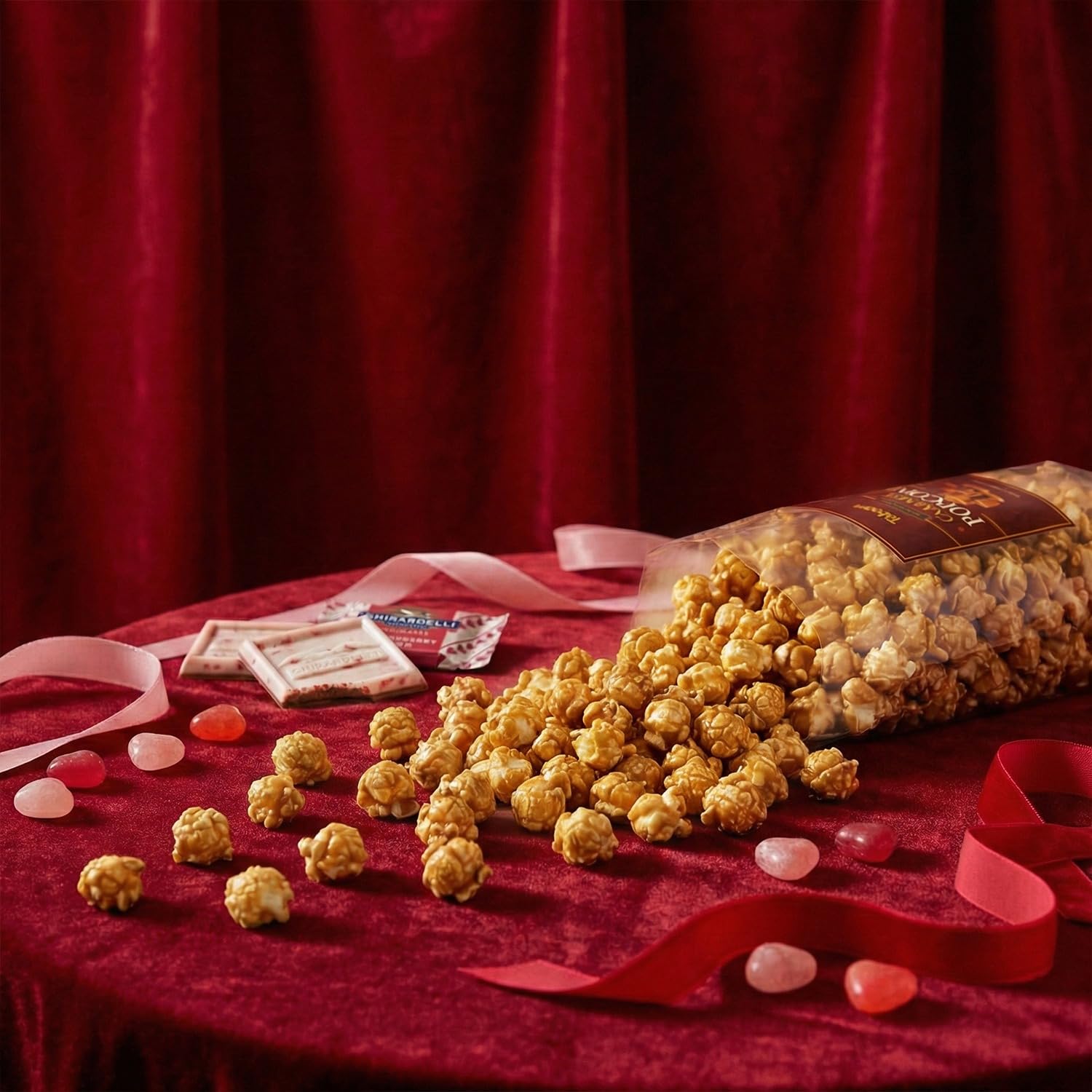 Taboom caramel popcorn highlights sweet-savory crunch ideal for celebrations.