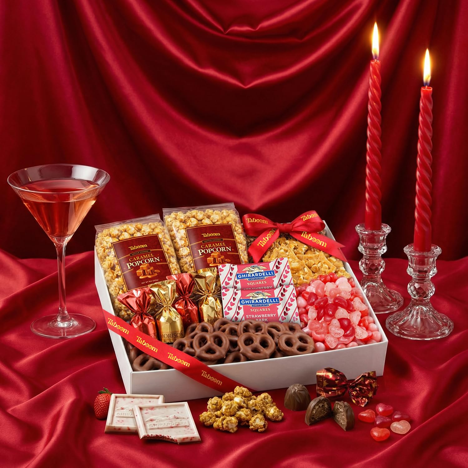 Taboom strawberry chocolate bark squares emphasize vibrant flavor for dessert tables.