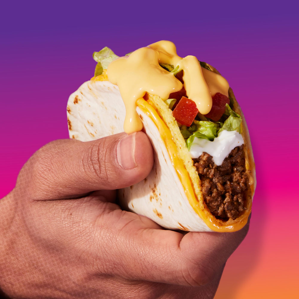 Finished Double Decker tacos ready to serve with toppings