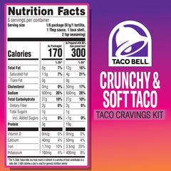 Taco Bell Cravings Kit crunchy shells for crisp texture in every bite.