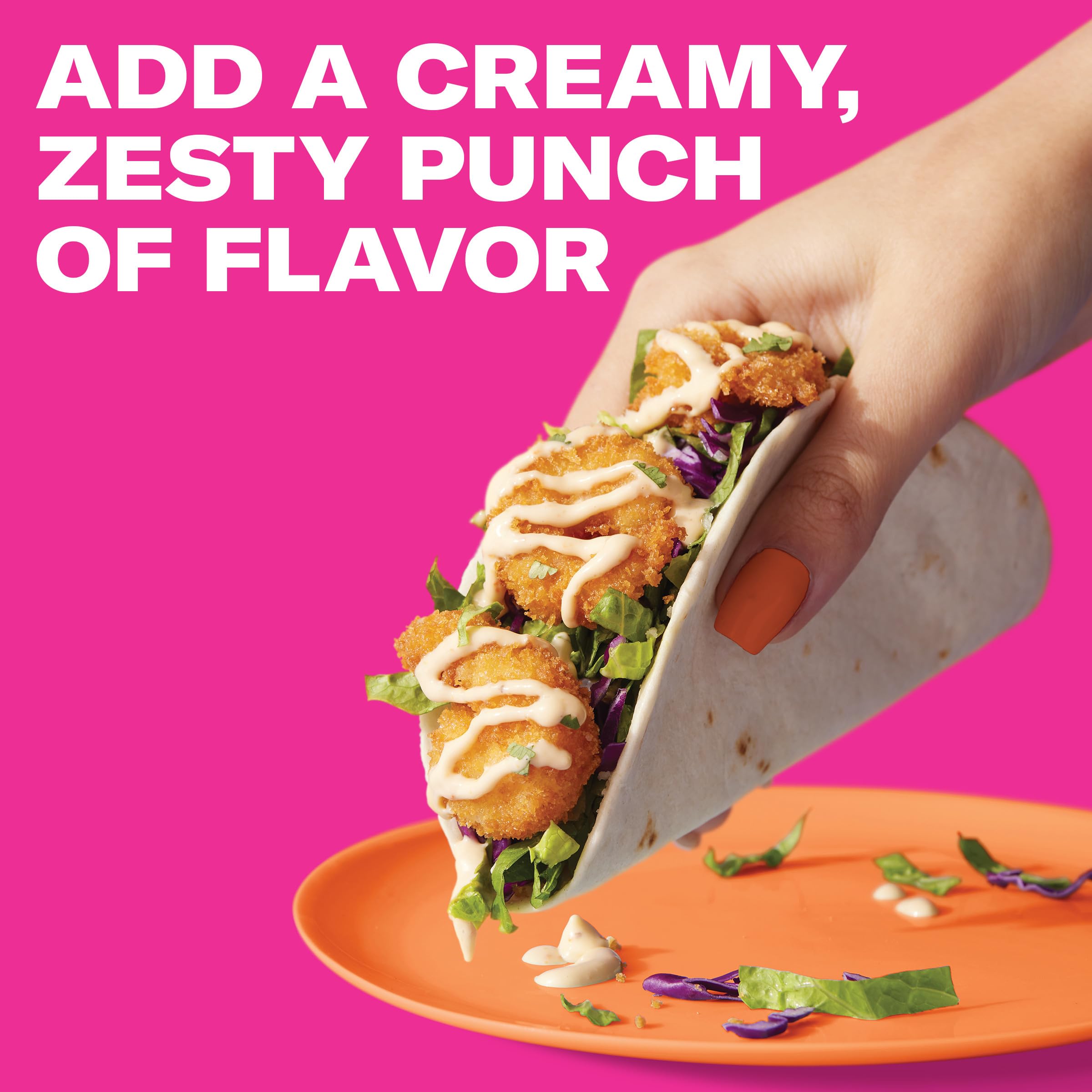 Taco Bell bottle opening reveals easy squeeze for precise pours.