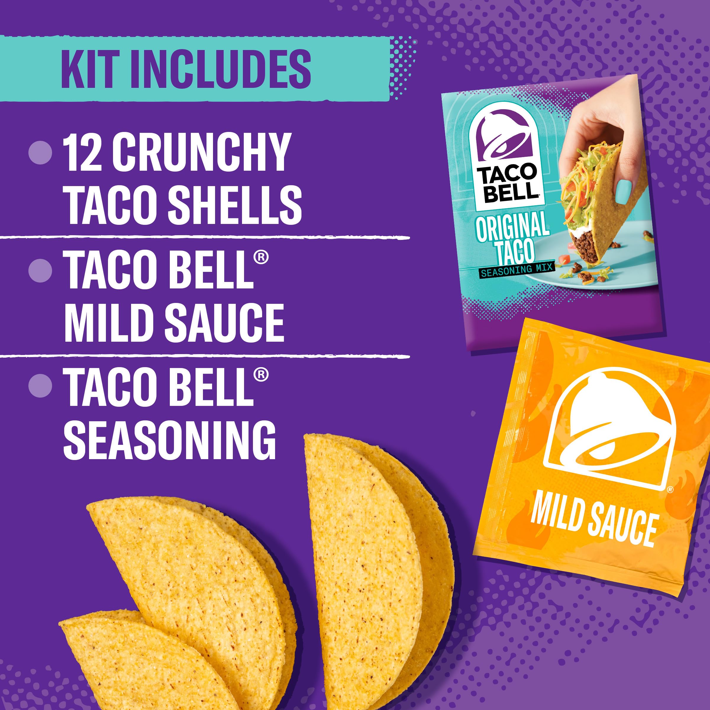 Taco Bell Crunchy Taco Cravings Kit ready-to-bake shells
