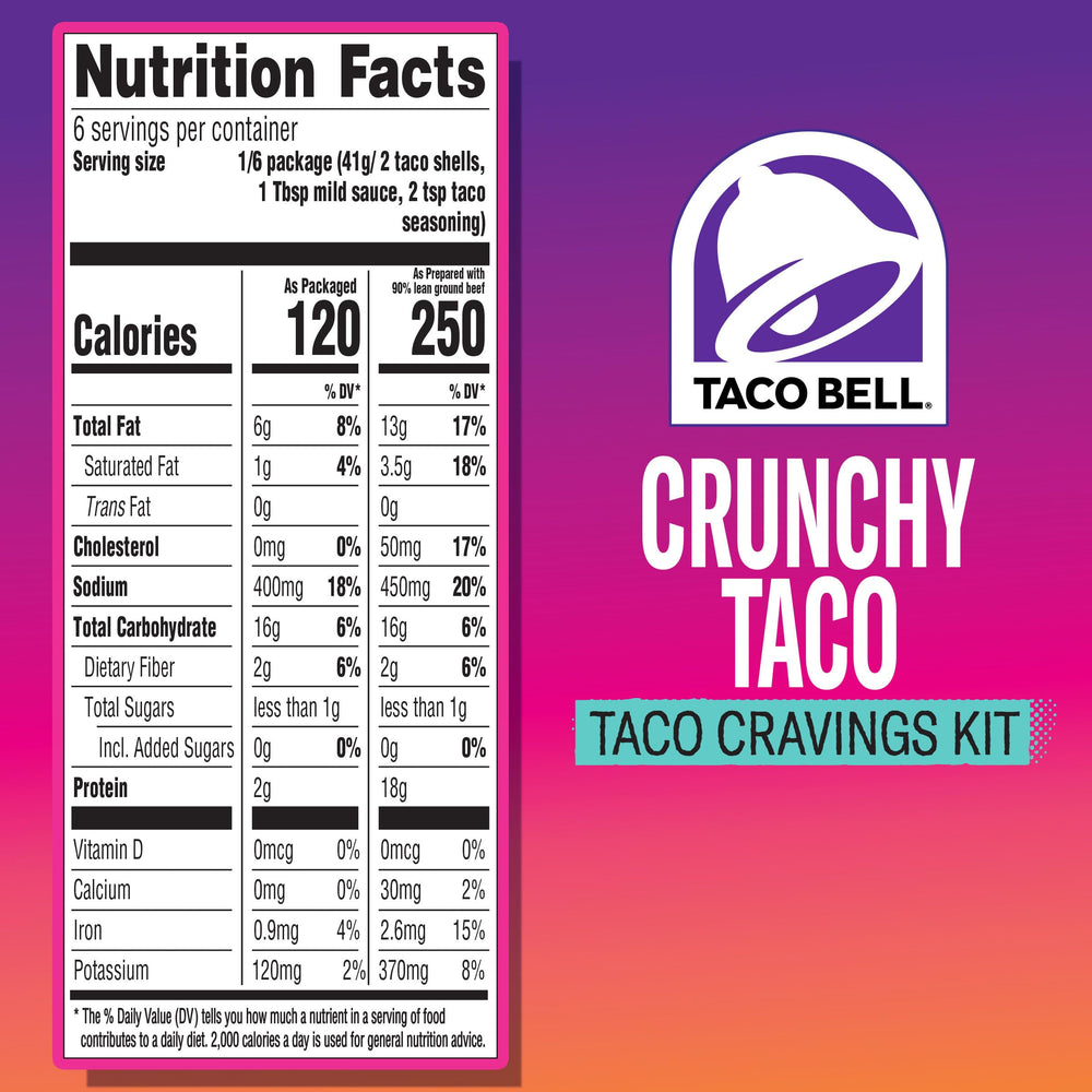Taco Bell Mild Sauce adds flavor to homemade tacos