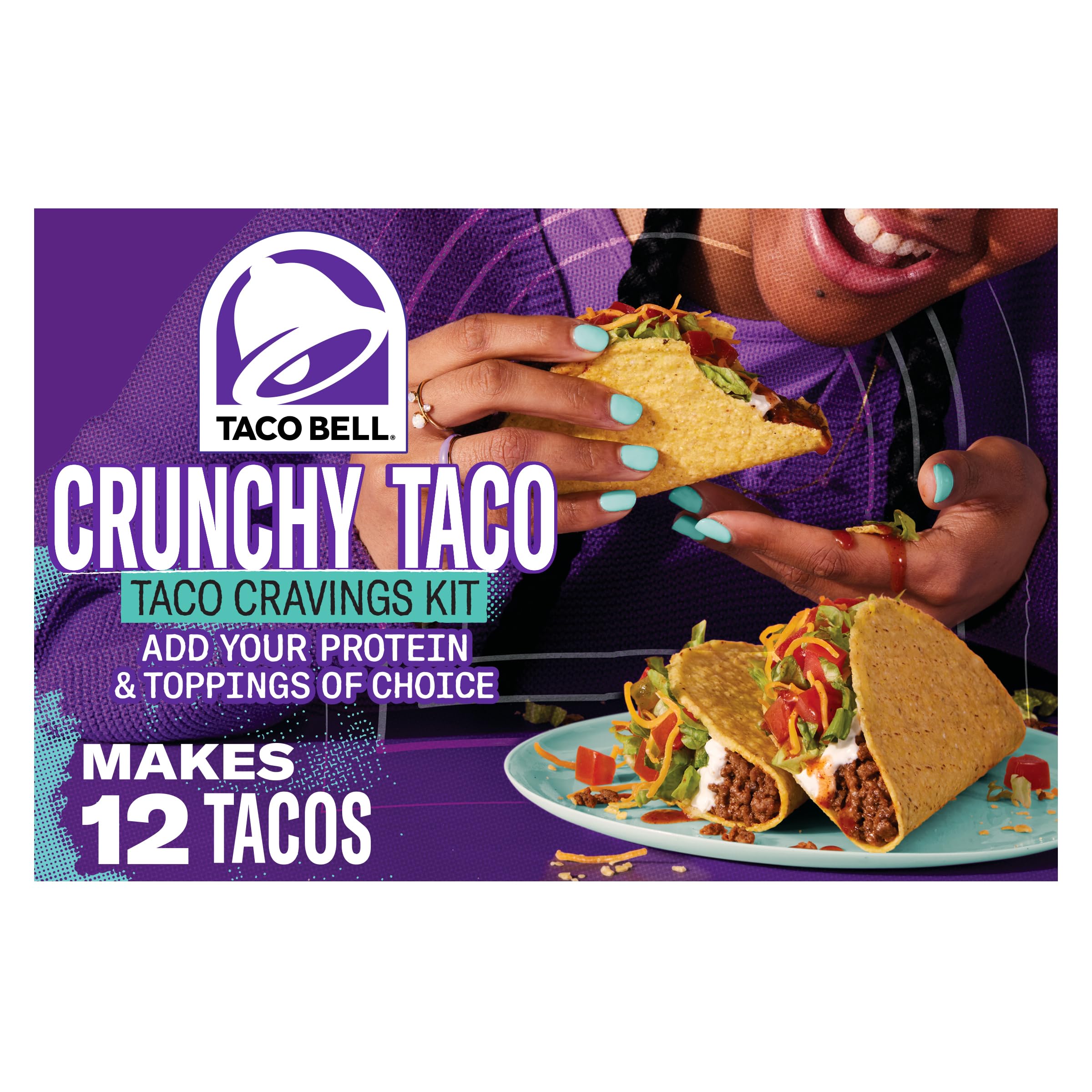 Taco Bell Crunchy Taco Shells 12-pack ready for quick family dinners