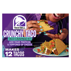Taco Bell Crunchy Taco Shells 12-pack ready for quick family dinners