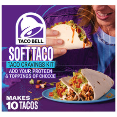 Taco Bell Soft Taco Cravings Kit box ready for quick family dinners.