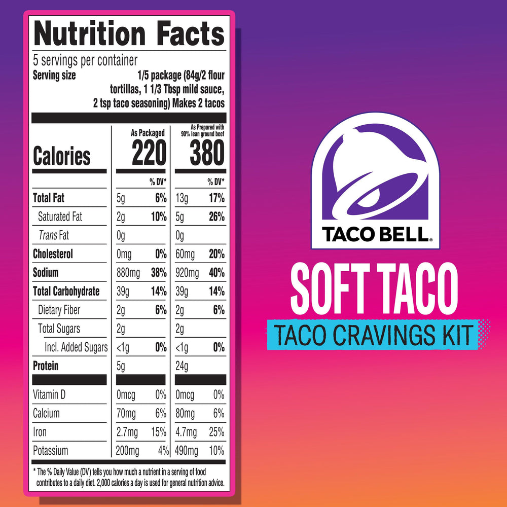 Taco Bell soft tortillas stack, ideal for easy weeknight tacos.