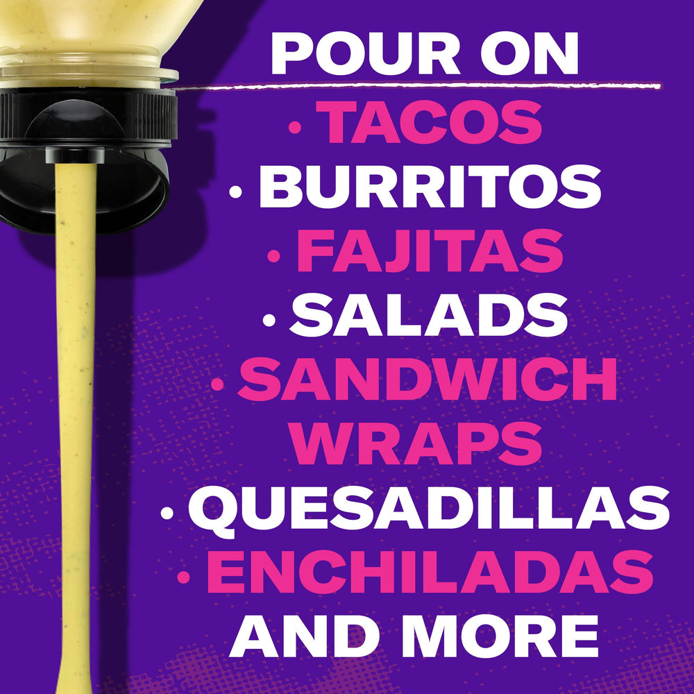 Taco Bell Creamy Avocado Ranch Sauce enhances wraps with avocado notes.