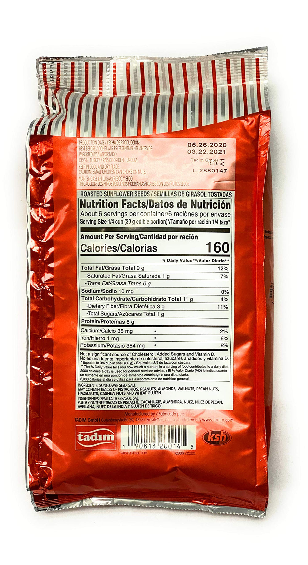 Tadım salted sunflower seeds 4-pack, convenient for sharing.