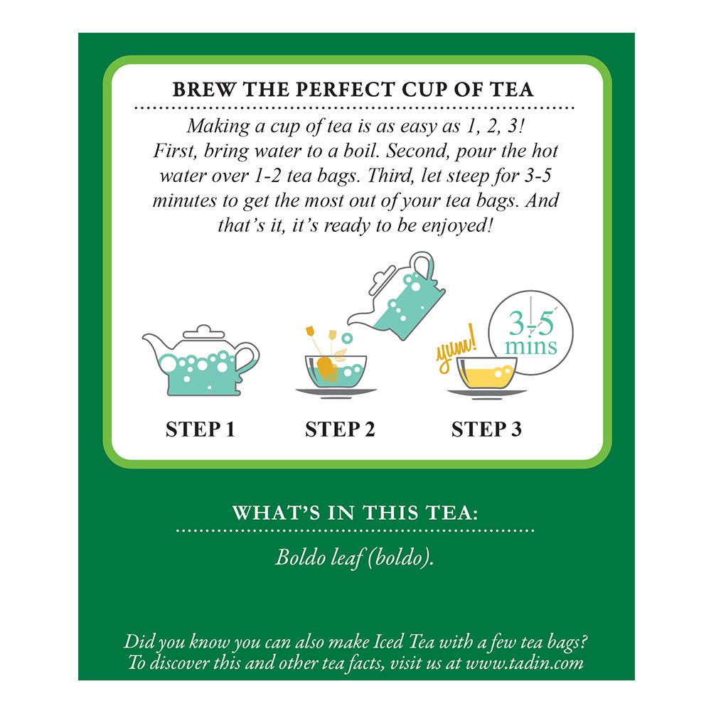 Tadin Boldo Tea 3-pack display, convenient daily ritual