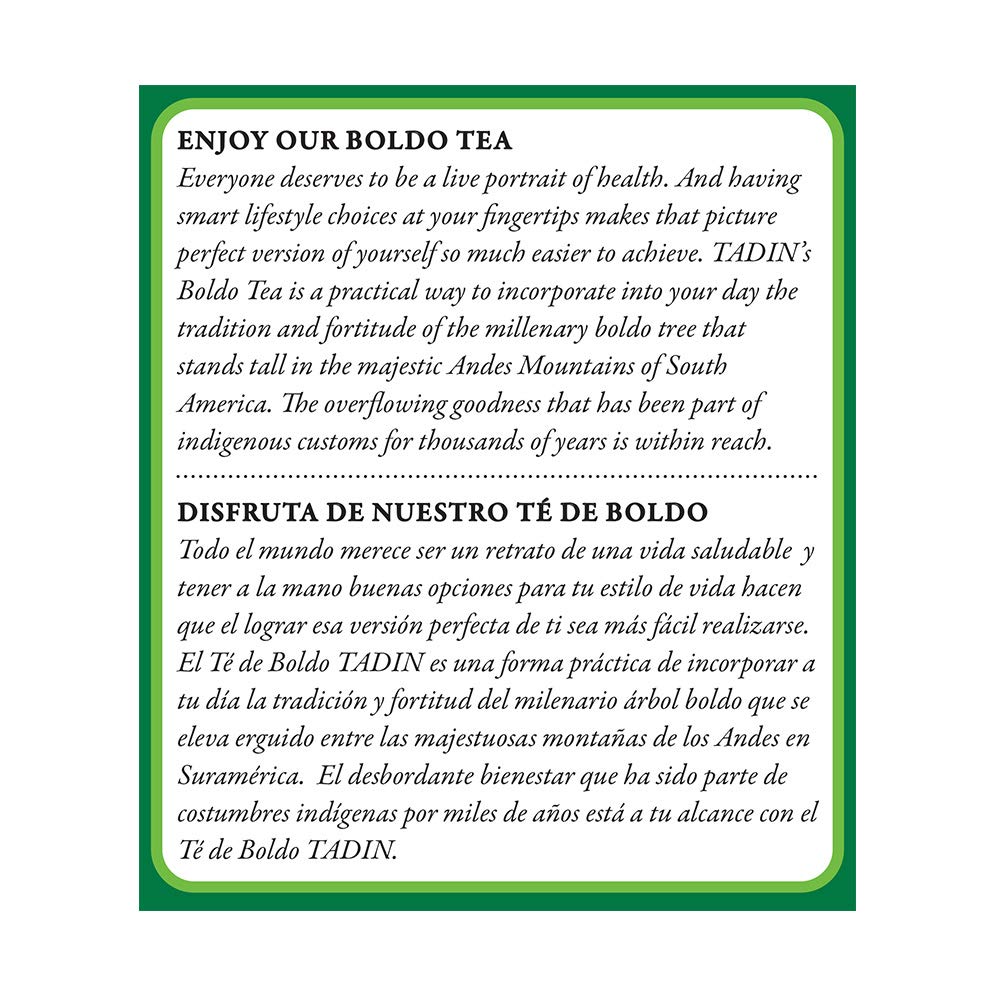 Tadin Boldo Tea brewed cup, refreshing aroma and mild bitterness