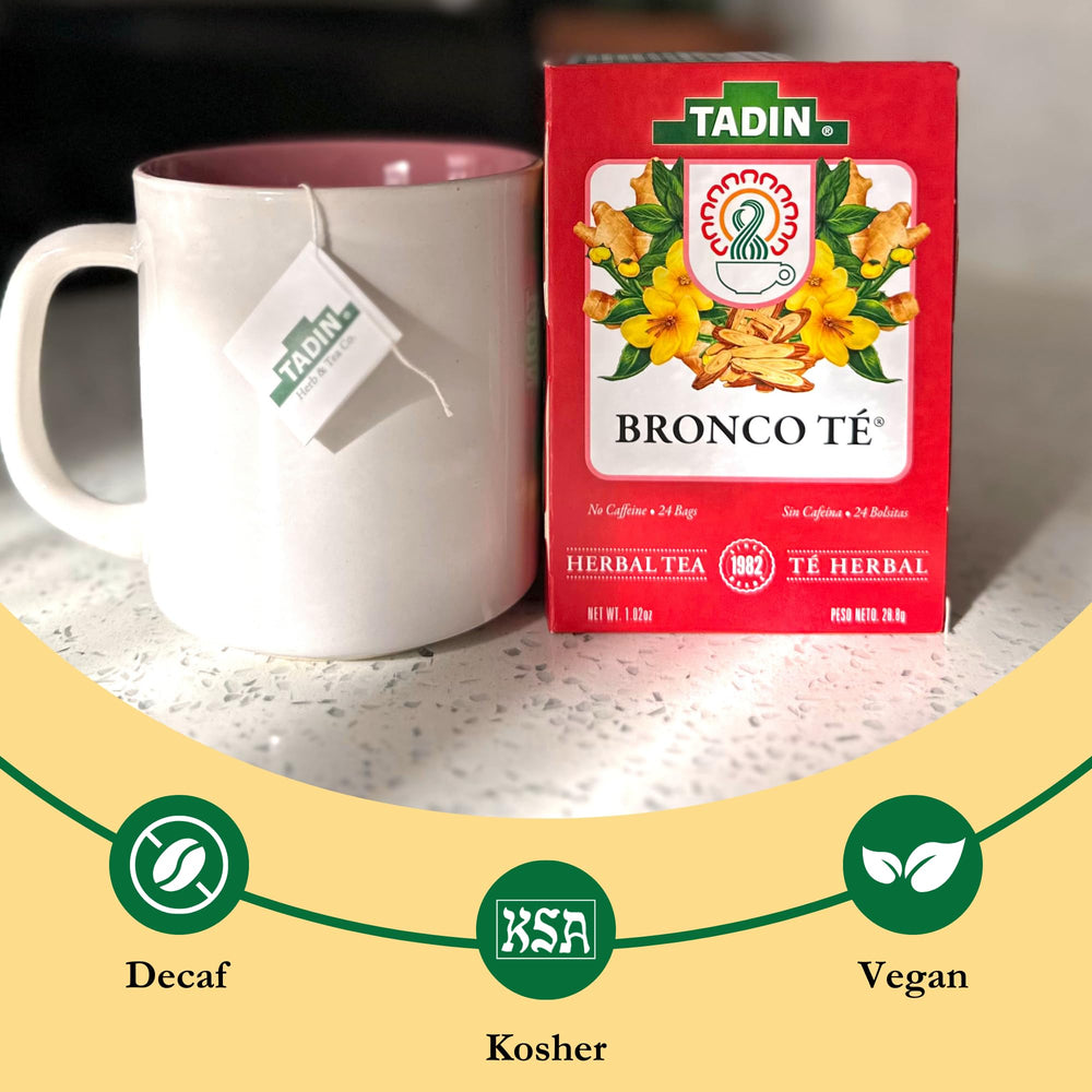 Pouring hot water over Tadin Bronco tea creates a decaf evening ritual