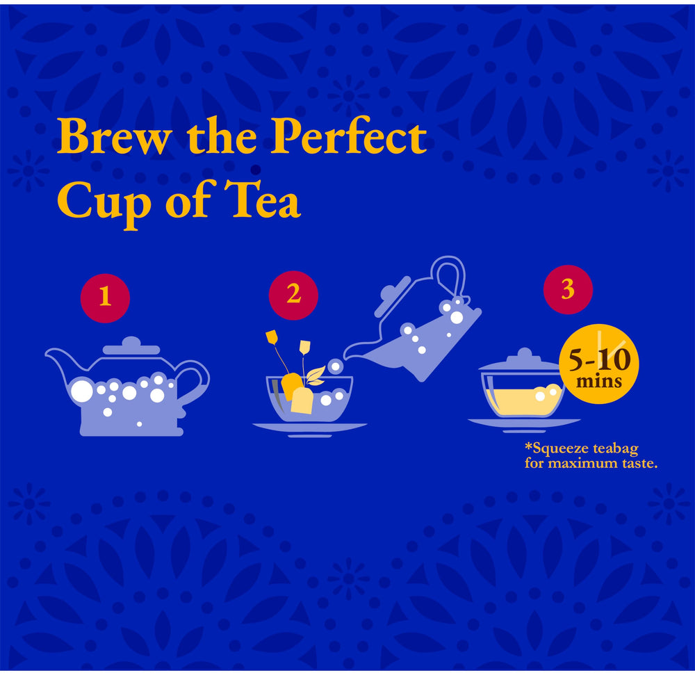 Packaging label of Guanabana Tea Blend shows easy brew instructions