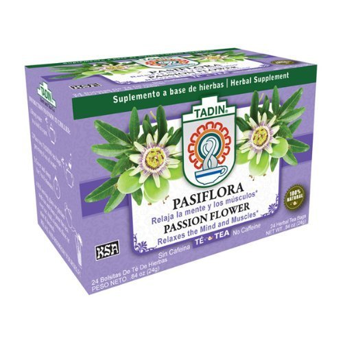 Tadin Pasiflora tea bags offer a calming, floral infusion.